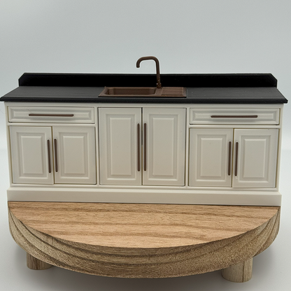 Kitchen Sink Cabinet Dollhouse Minature 1:12 Scale