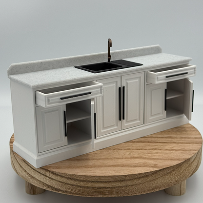 Kitchen Sink Cabinet Dollhouse Minature 1:12 Scale