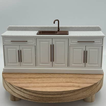 Kitchen Sink Cabinet Dollhouse Minature 1:12 Scale