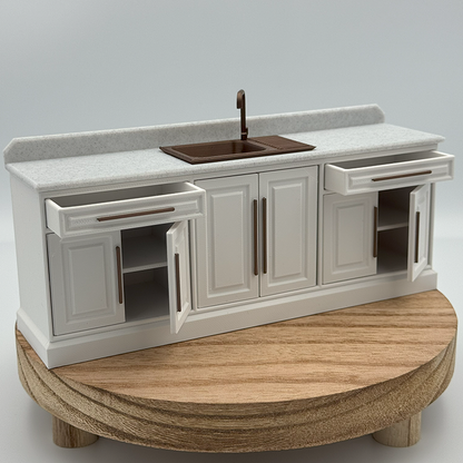 Kitchen Sink Cabinet Dollhouse Minature 1:12 Scale