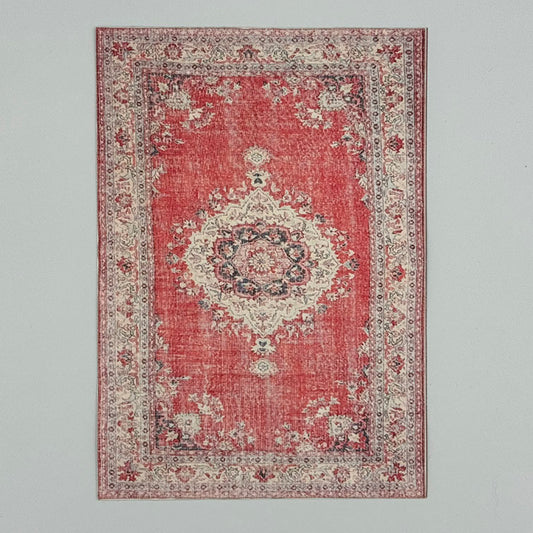 Vintage-Style Persian Medallion Rug Dollhouse Miniature 1:12 Scale