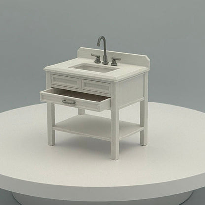 Single Vanity Dollhouse Miniature 1:12 Scale