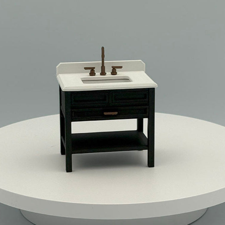 Single Vanity Dollhouse Miniature 1:12 Scale
