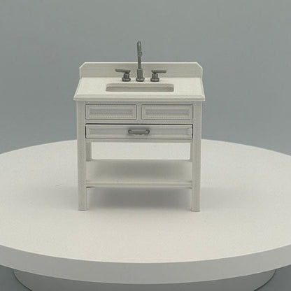 Single Vanity Dollhouse Miniature 1:12 Scale