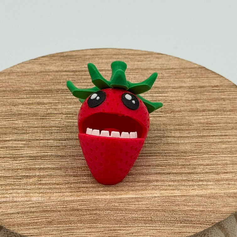Basket of Two Silly Strawberry Fidgets
