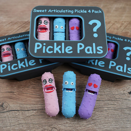 Sweet Pickle Pals Collection – 4 Googly-Eyed Pickle Clickers