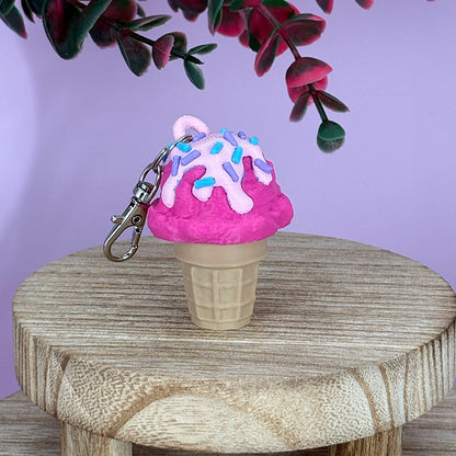 Ice Cream Cone Clicker Keychain