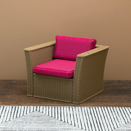 Wicker Chair Dollhouse Miniature 1:12 Scale