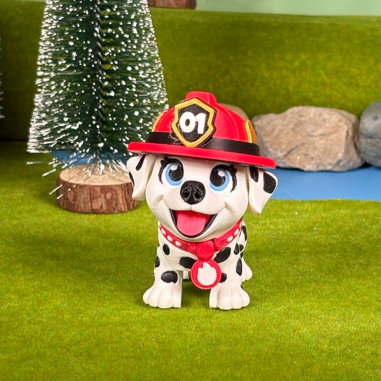 Dalmatian Puppy Pals – Firefighter Dalmatian & Spotted Puppy, Sold Separately, Cute Dog Figurines