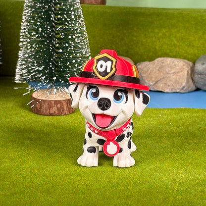 Dalmatian Puppy Pals – Firefighter Dalmatian & Spotted Puppy, Sold Separately, Cute Dog Figurines