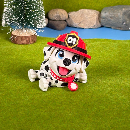 Dalmatian Puppy Pals – Firefighter Dalmatian & Spotted Puppy, Sold Separately, Cute Dog Figurines