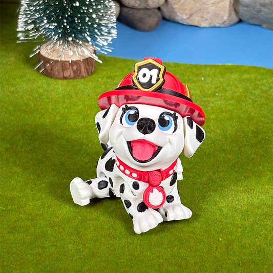 Dalmatian Puppy Pals – Firefighter Dalmatian & Spotted Puppy, Sold Separately, Cute Dog Figurines