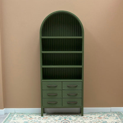 Rounded Bookcase Dollhouse Miniature 1:12 Scale