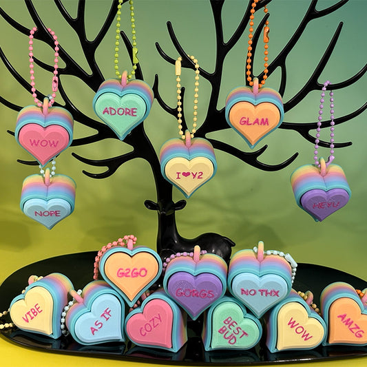 Clicky Heart Keychains