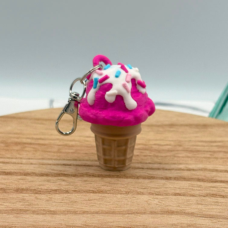 Ice Cream Cone Clicker Keychains