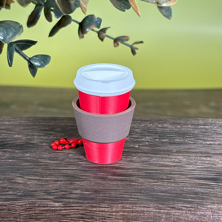 Latte Clicker Cup Keychain – Cute Coffee Fidget Toy | White, Matcha & Red Cup Options | Smiley Stress Relief Clicker