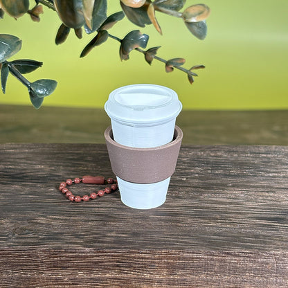 Latte Clicker Cup Keychain – Cute Coffee Fidget Toy | White, Matcha & Red Cup Options | Smiley Stress Relief Clicker