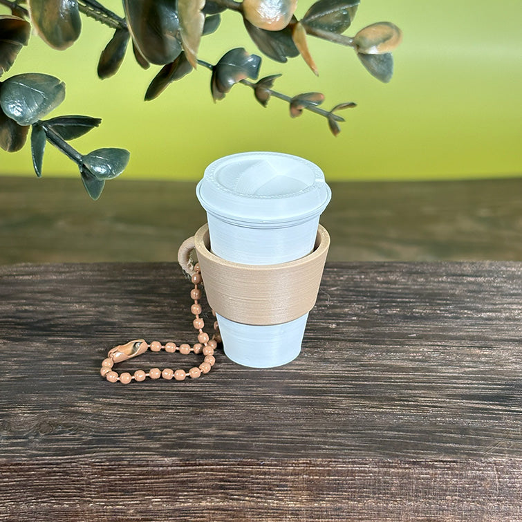Latte Clicker Cup Keychain – Cute Coffee Fidget Toy | White, Matcha & Red Cup Options | Smiley Stress Relief Clicker