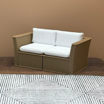 Wicker Love Seat Dollhouse Miniature 1:12 Scale