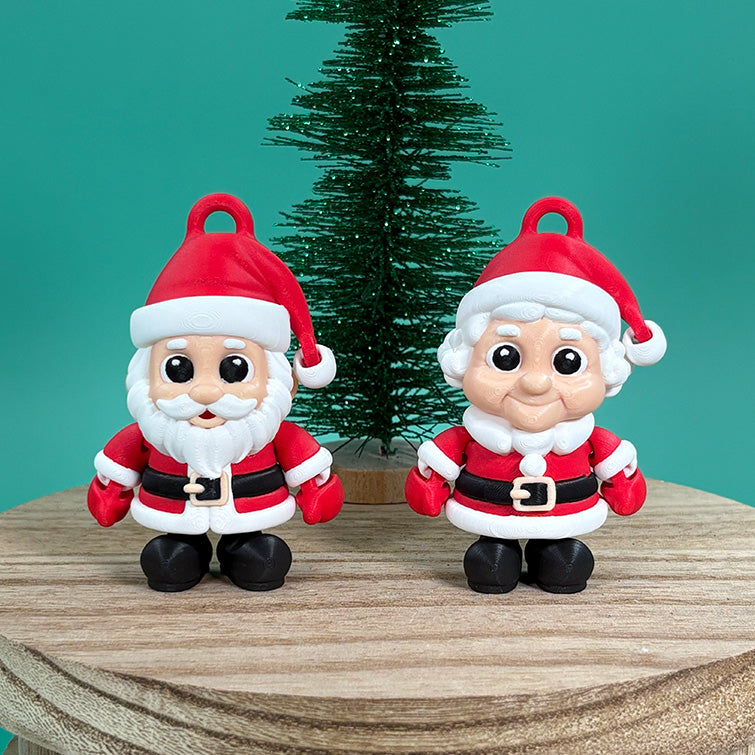 Santa & Mrs. Claus Ornament Set