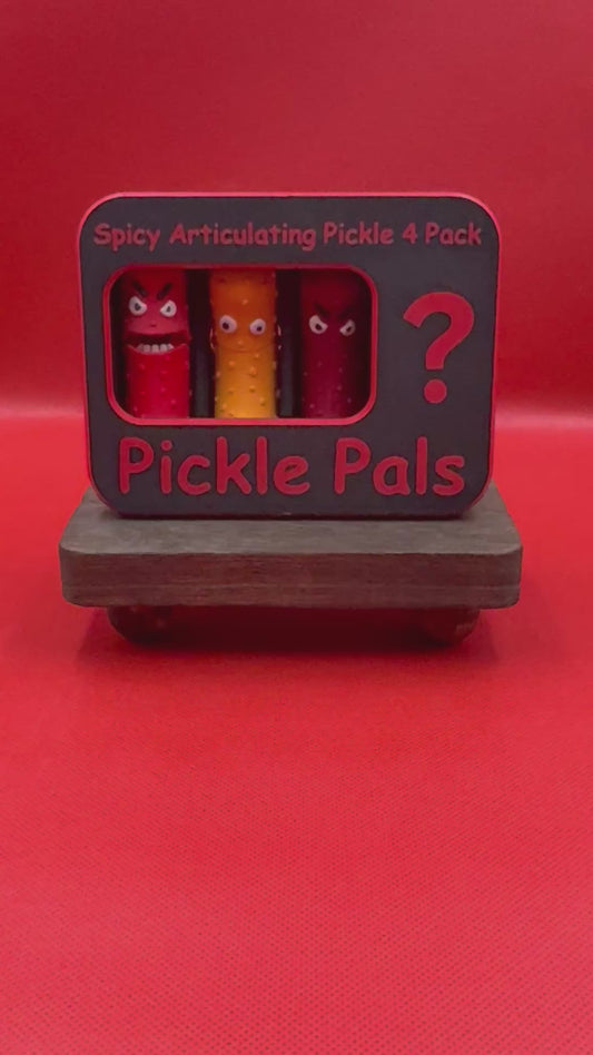Spicy Pickle Pals Collection - Set of 4 XL Pickle Fidgets (Includes a 4th Mystery Pickle)