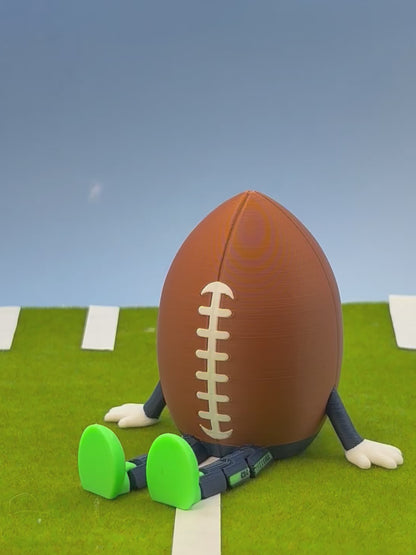 Football Flexi Figurine | Sports Desk Decor | Flexible Leg Figure | Football Lover Gift