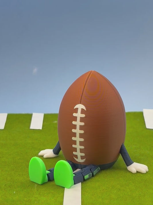 Football Shelf Sitter | 3D Printed Collectible Figurine & Decor